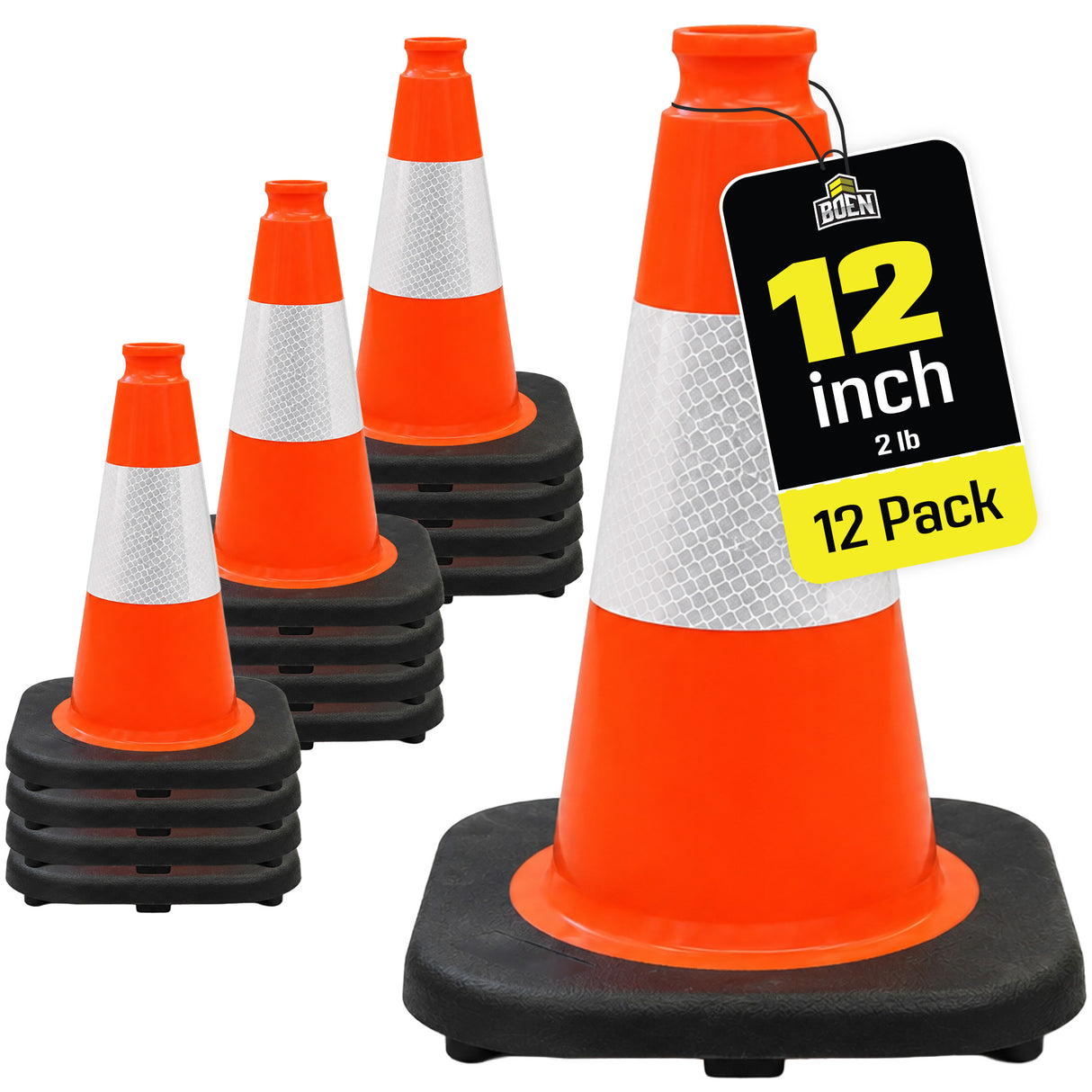 Non-Reflective 12" Traffic Cones Pallet