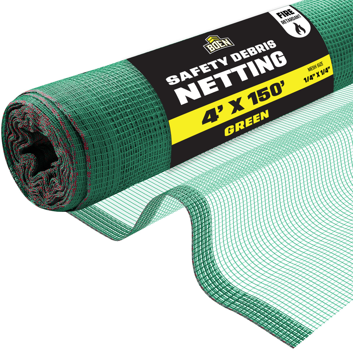 BOEN Safety Debris Netting Green 4'x150'