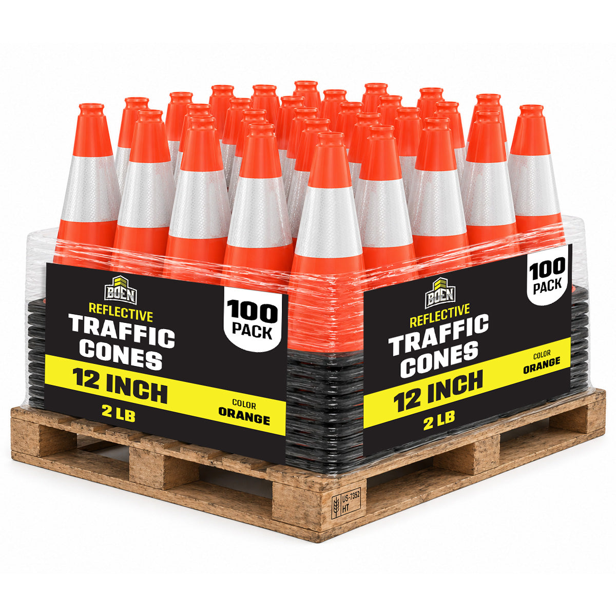 Non-Reflective 12" Traffic Cones Pallet