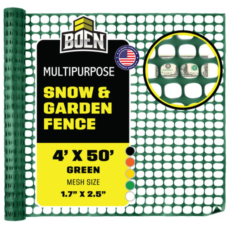 BOEN Snow Fence Green 4x50 ft