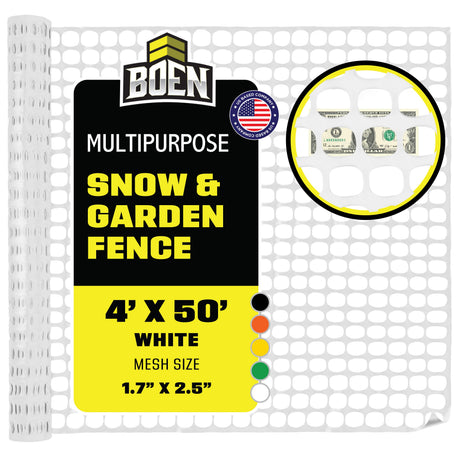BOEN Snow Fence White 4x50 ft