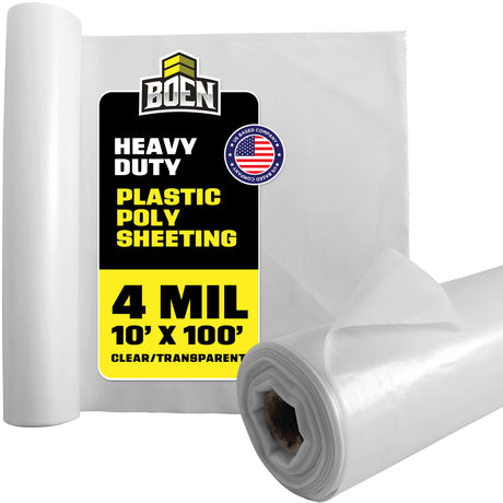 BOEN Poly Sheeting 10'x100' 4 Mil