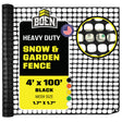 BOEN Heavy Duty Snow Fence Black 4x100 ft
