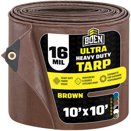 Brown Ultra Heavy Duty 16 Mil Tarp