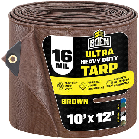 Brown Ultra Heavy Duty 16 Mil Tarp