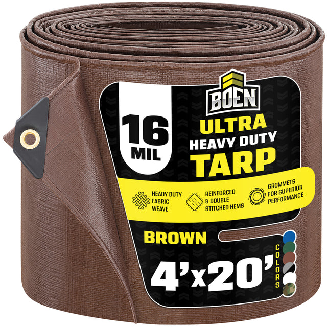Brown Ultra Heavy Duty 16 Mil Tarp