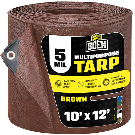 Brown All Purpose 5 Mil Tarp