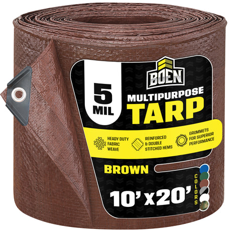 Brown All Purpose 5 Mil Tarp