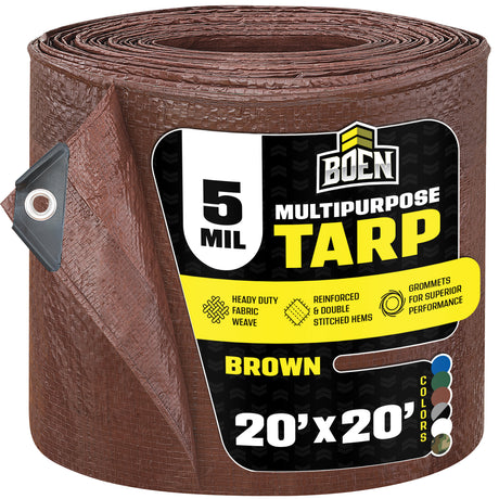 Brown All Purpose 5 Mil Tarp