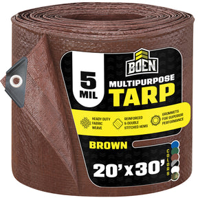 Brown All Purpose 5 Mil Tarp