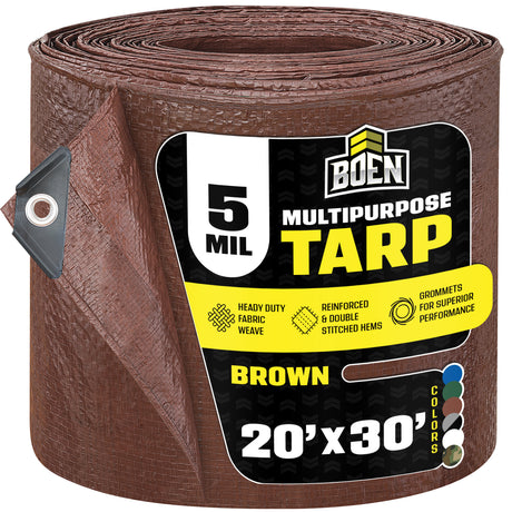 Brown All Purpose 5 Mil Tarp