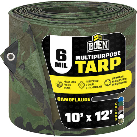 Camouflage All Purpose 6 Mil Tarp