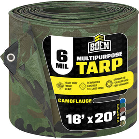 Camouflage All Purpose 6 Mil Tarp