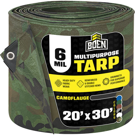 Camouflage All Purpose 6 Mil Tarp