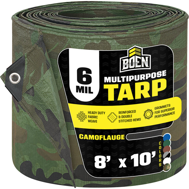 Camouflage All Purpose 6 Mil Tarp