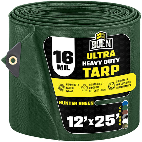 Hunter Green Ultra Heavy Duty 16 Mil Tarp