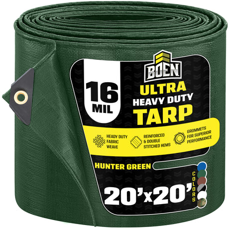 Hunter Green Ultra Heavy Duty 16 Mil Tarp