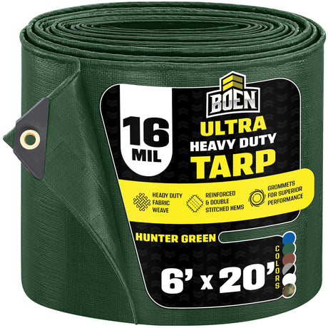 Hunter Green Ultra Heavy Duty 16 Mil Tarp