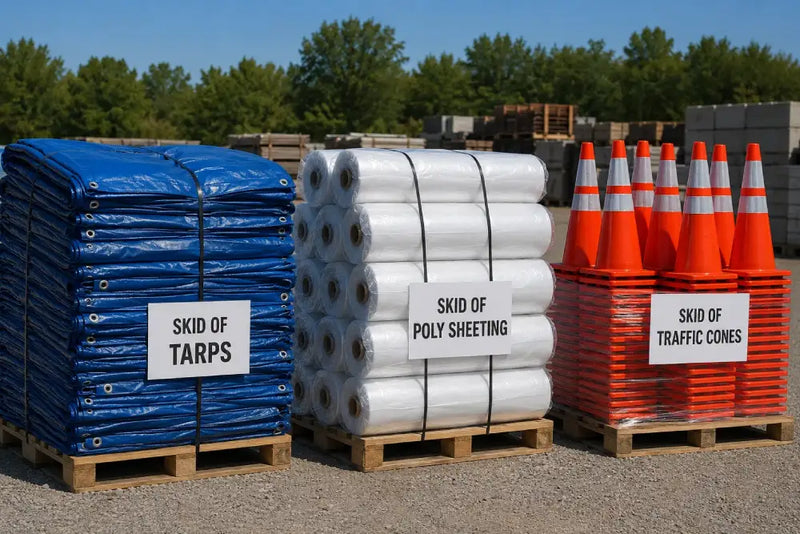 Bulk pricing and Deals available on tarps cones and other products