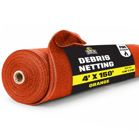 BOEN Debris Netting Orange 4'x150'
