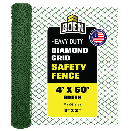 BOEN Diamond Grid Snow Fence Green 4x50 ft