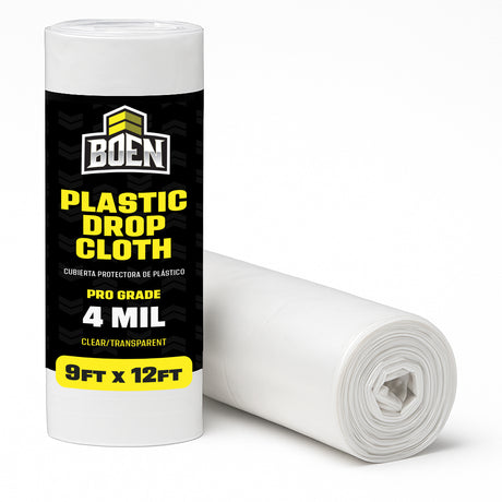 BOEN Plastic Drop Cloths 9'x12' 4 Mil
