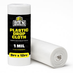 BOEN Plastic Drop Cloths 9'x12' 1 Mil