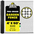 BOEN Garden Fence Black 4x50 ft