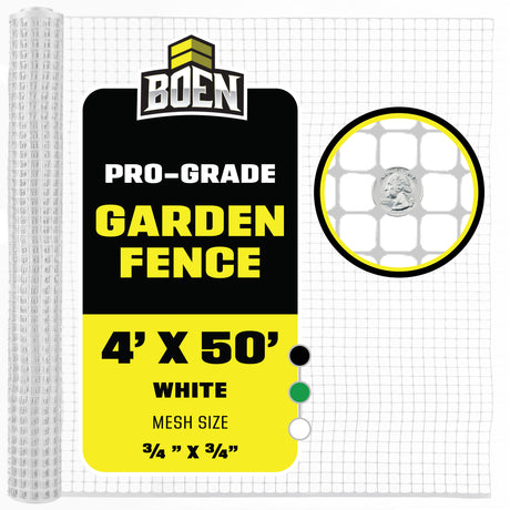 BOEN Garden Fence White 4x50 ft