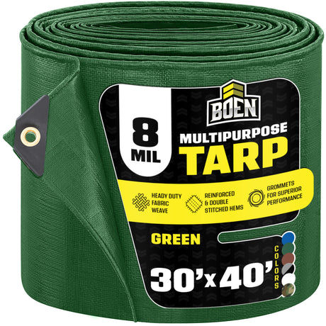 Green All Purpose 8 Mil Tarp