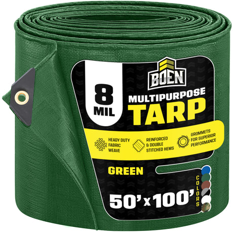 Green All Purpose 8 Mil Tarp
