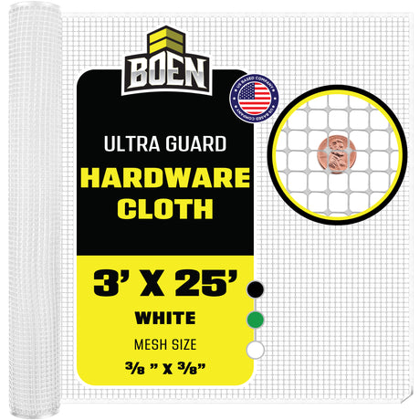 BOEN Hardware Netting White 3x25 ft