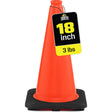 Non-Reflective 18" Traffic Cones