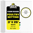 BOEN Poultry Fence White 3x25 ft