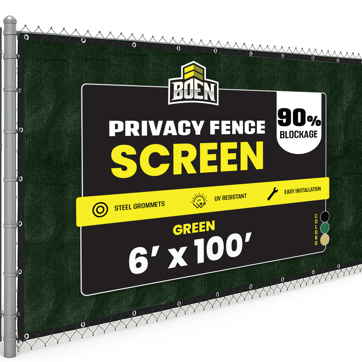 BOEN Privacy Netting Green 6'x100'