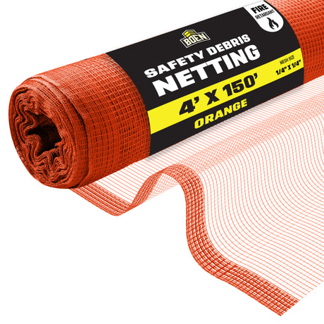 BOEN Safety Debris Netting Orange 4'x150'