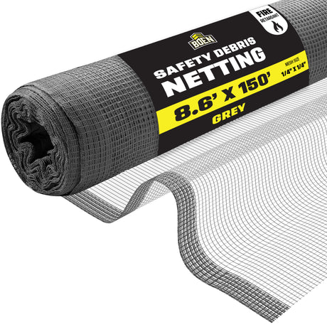 BOEN Safety Debris Netting Grey 8.6'x150'