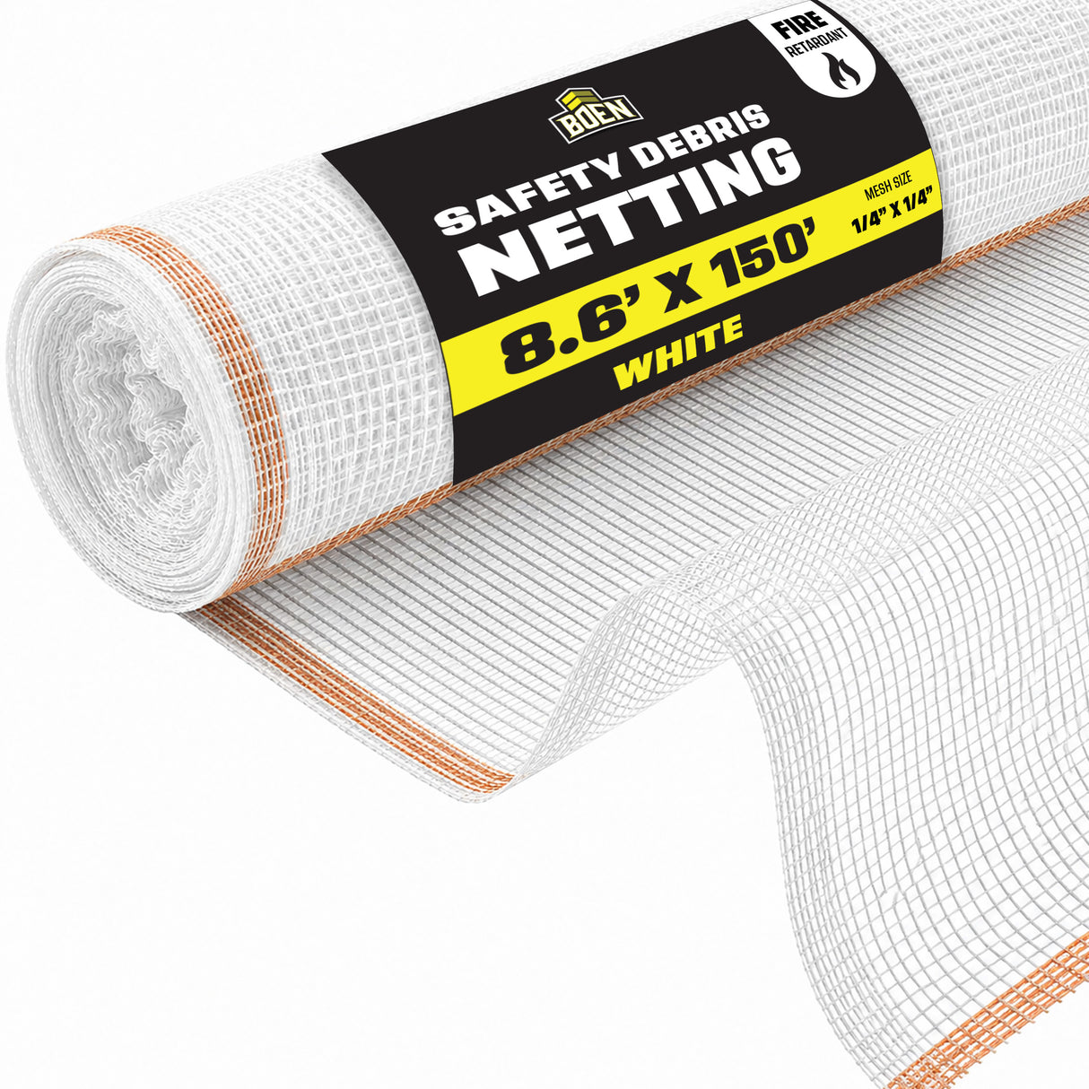 BOEN Safety Debris Netting White 8.6'x150'