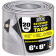 BOEN Silver/Black 20 Mil 6'x8' Extreme Heavy Duty Tarp
