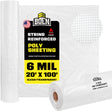 BOEN String Reinforced Poly Sheeting 20'x100' Fire Retardant Material