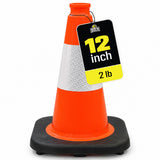 BOEN Orange 12" Traffic Cone Reflective - 2 lb