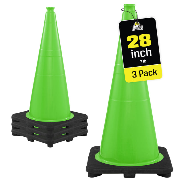 Non-Reflective 28" Lime Traffic Cones