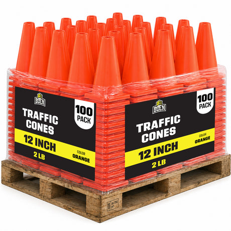 Non-Reflective 12" Traffic Cones Pallet