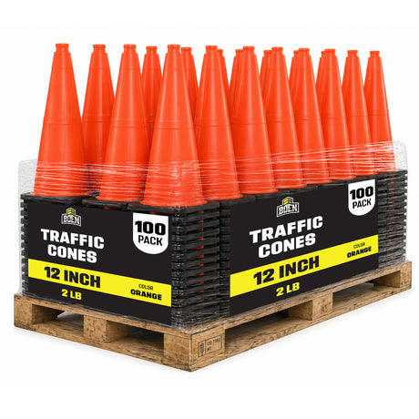 Non-Reflective 12" Traffic Cones Pallet