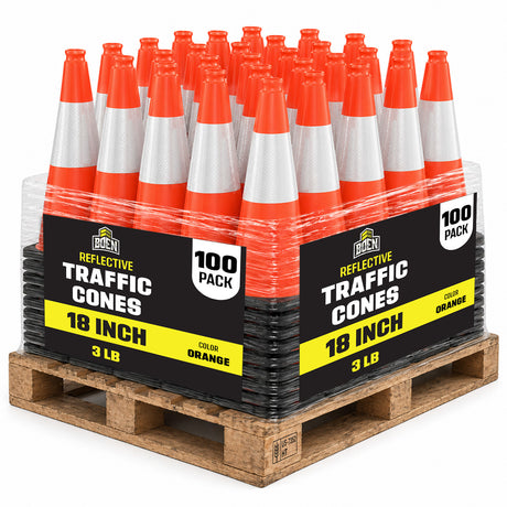 Reflective 18" Traffic Cones Pallet